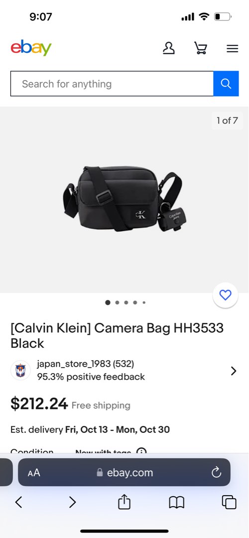 Calvin Klein Jeans sling bag /camera bag. Stylish sling bag for the