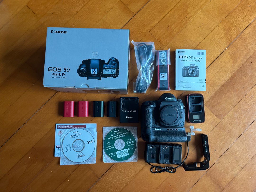 Canon 5D mark IV 5D4 with BG-E20 battery Grip, L-Bracket, Nitecore