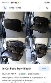 Car backseat tray/cup holder