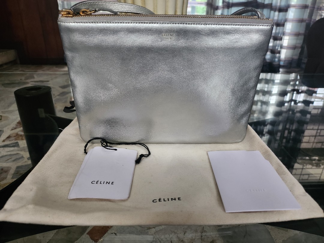 Pre-order] CELINE Large Trio (Black / Gold), Luxury, Bags & Wallets on  Carousell