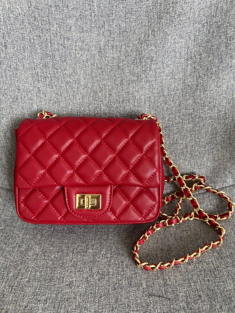 Chain bag red colour