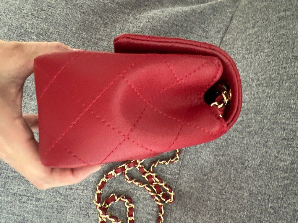 Chain bag red colour