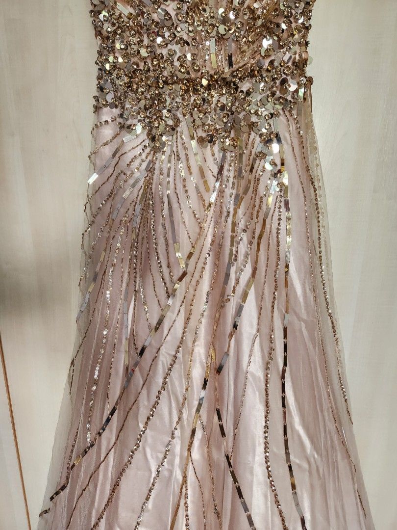 Champagne gold hotsell formal dress
