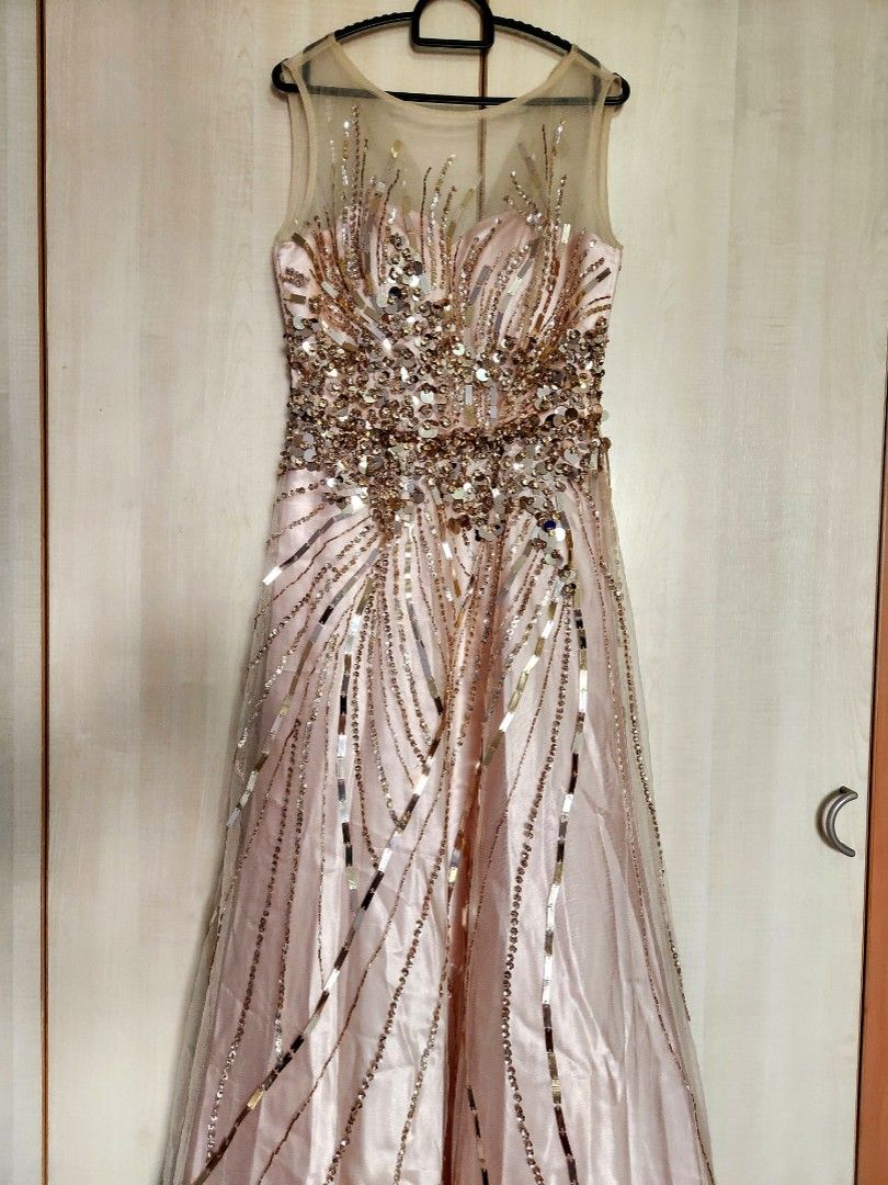 Gold cocktail dress best sale for wedding