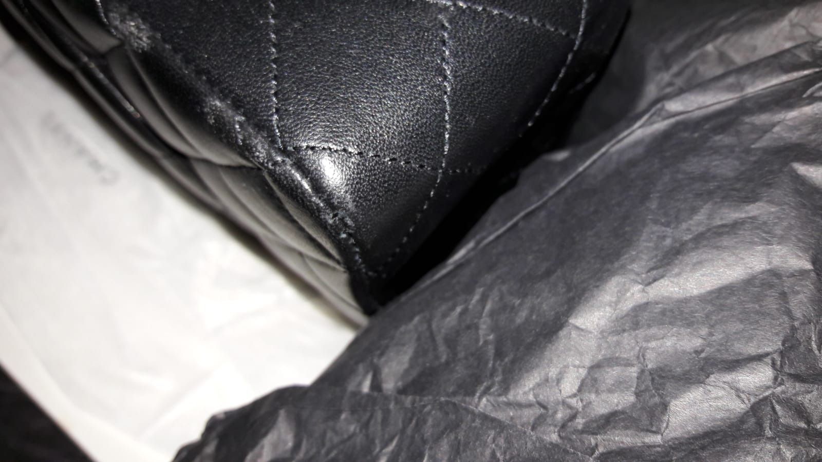 Chanel cheap lambskin scratches