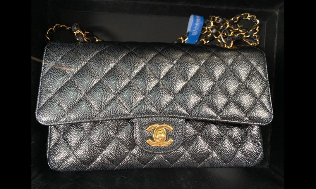 gold chanel classic flap bag