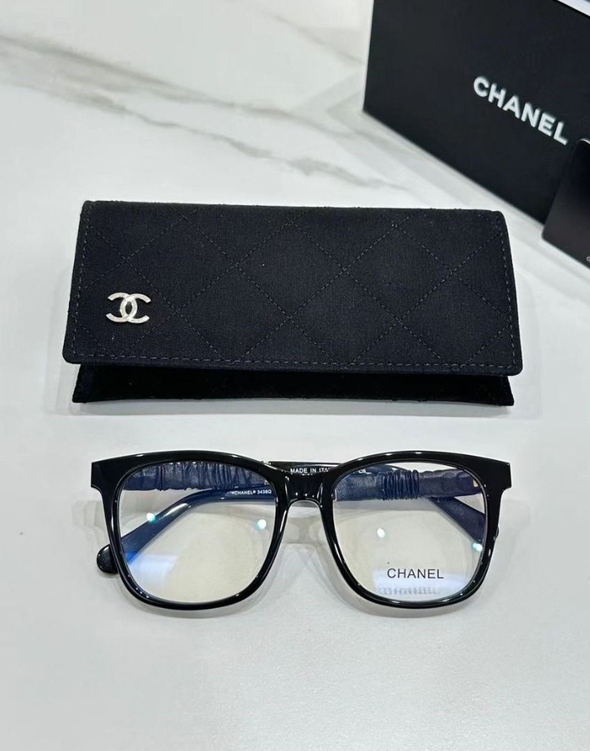 Shop CHANEL 2023-24FW Square Blue Light Glasses (3417S C622) by Lilyshop07