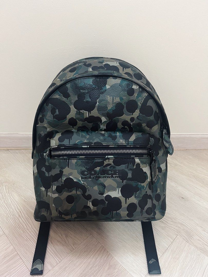 Coach camo backpack women's 2025