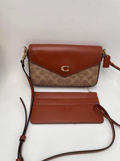 Coach+C7264+Jes+Baguette+In+Signature+Canvas+Women%27s+Shoulder+Bag+-+Gold%2FKhaki+Saddle  for sale online