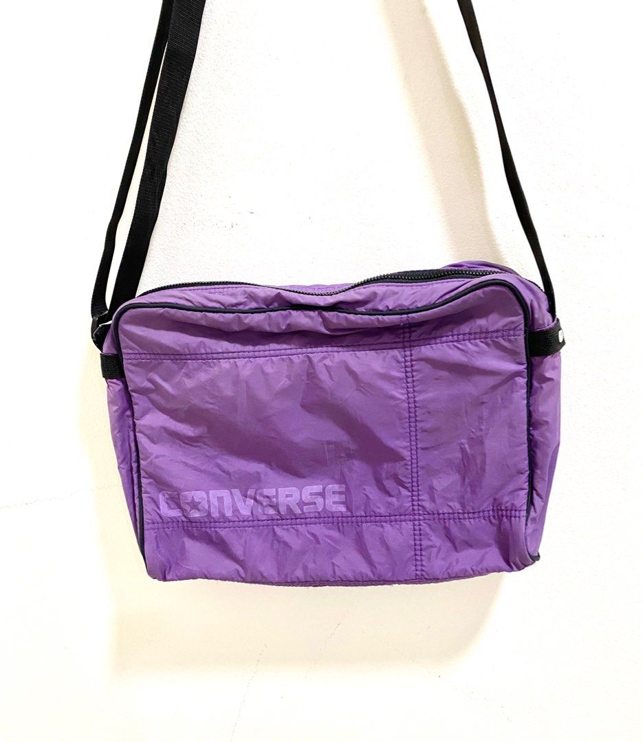 Purple converse messenger bag clearance