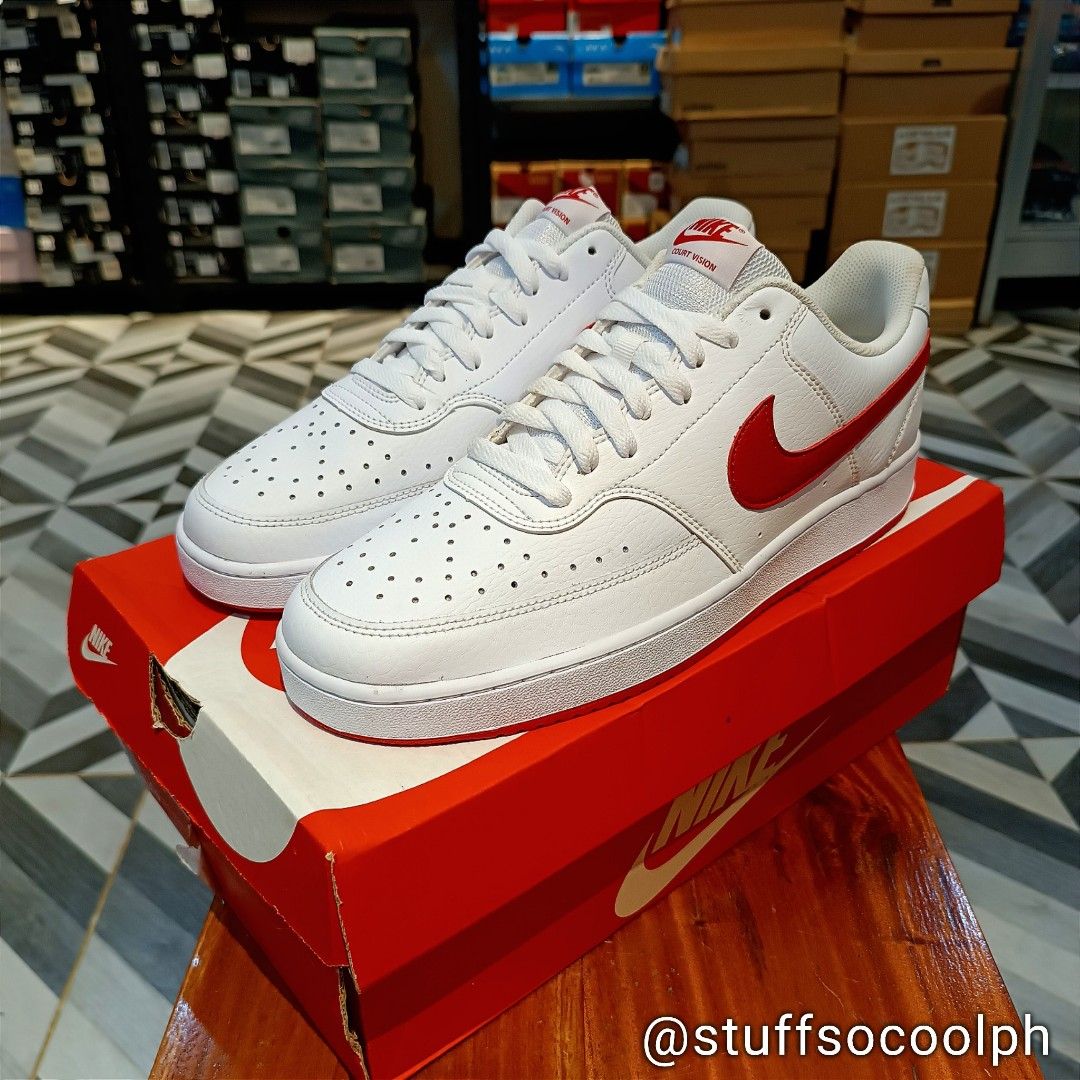 Nike court vision lo red top