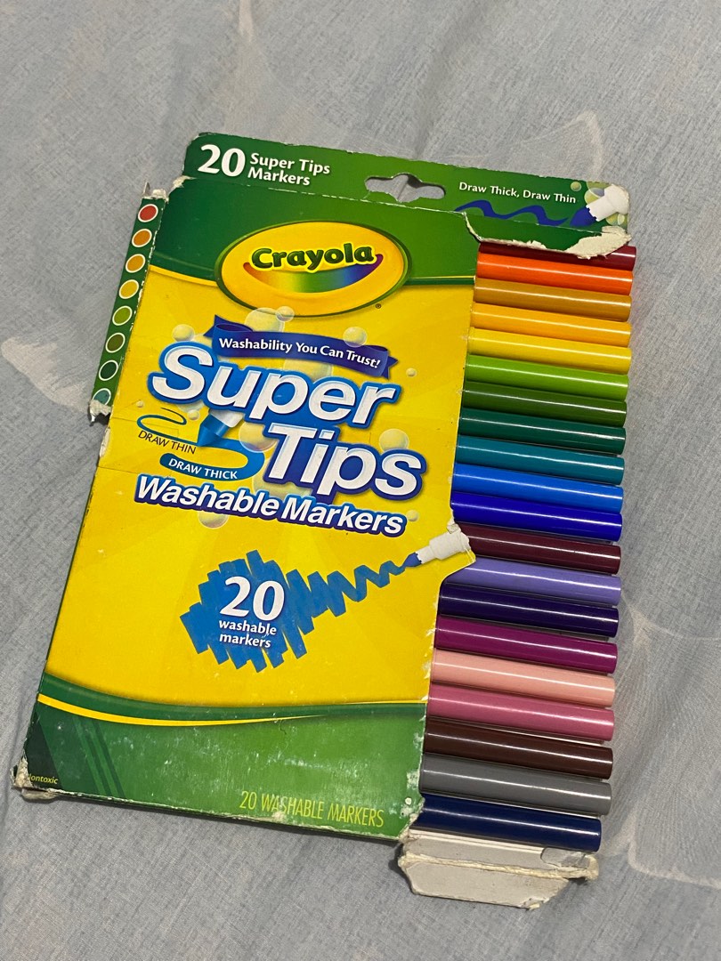 crayola supertips 20s, Hobbies & Toys, Stationary & Craft, Craft Supplies &  Tools on Carousell