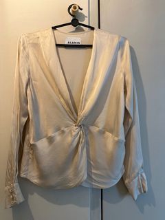 Cream silk blouse