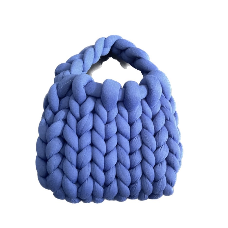 Blue Chunky Knit Yarn