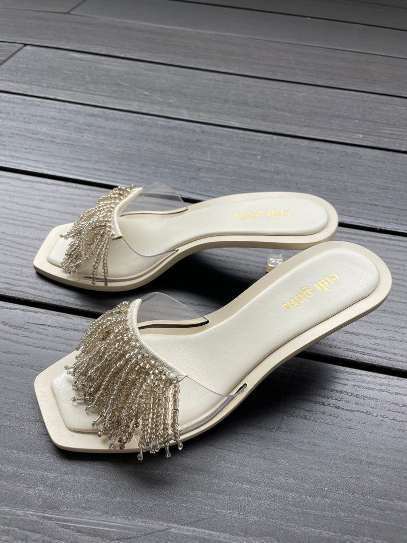 Cult Gaia perspex heels Women s Fashion Footwear Heels on Carousell