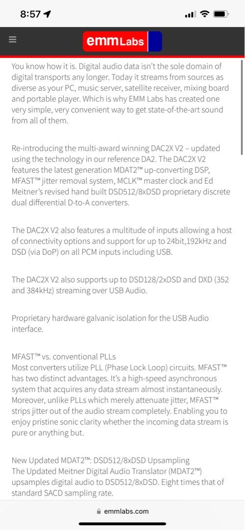 DAC2X V2 D/A Converter, Audio, Other Audio Equipment on Carousell