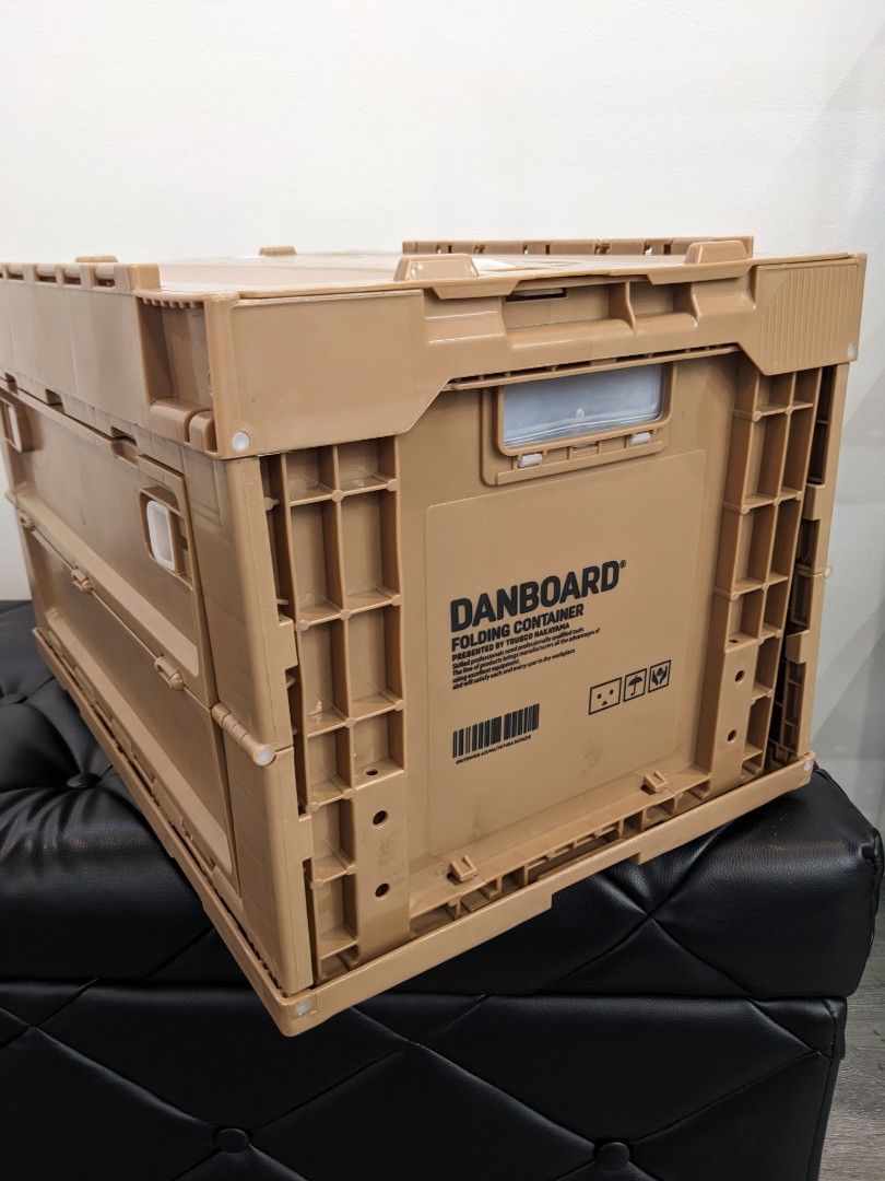 Danboard Brown Japan Jumbo Utility Crate (Category: Storage Boxes & Baskets) located in Quezon City. Submitted by timecheckph (Listing ID 1256609457, Image 3). Description: FOR SALE: Danboard Brown Japan Jumbo Utility Crate Price: 4,750 pesos each Brand New / unused Imported from Japan Brown colorway variant Dimensions: 21 inch length 12.5 inch height 14 inch width / depth Collapsible functionality. Very useful both as a storage solution and aest