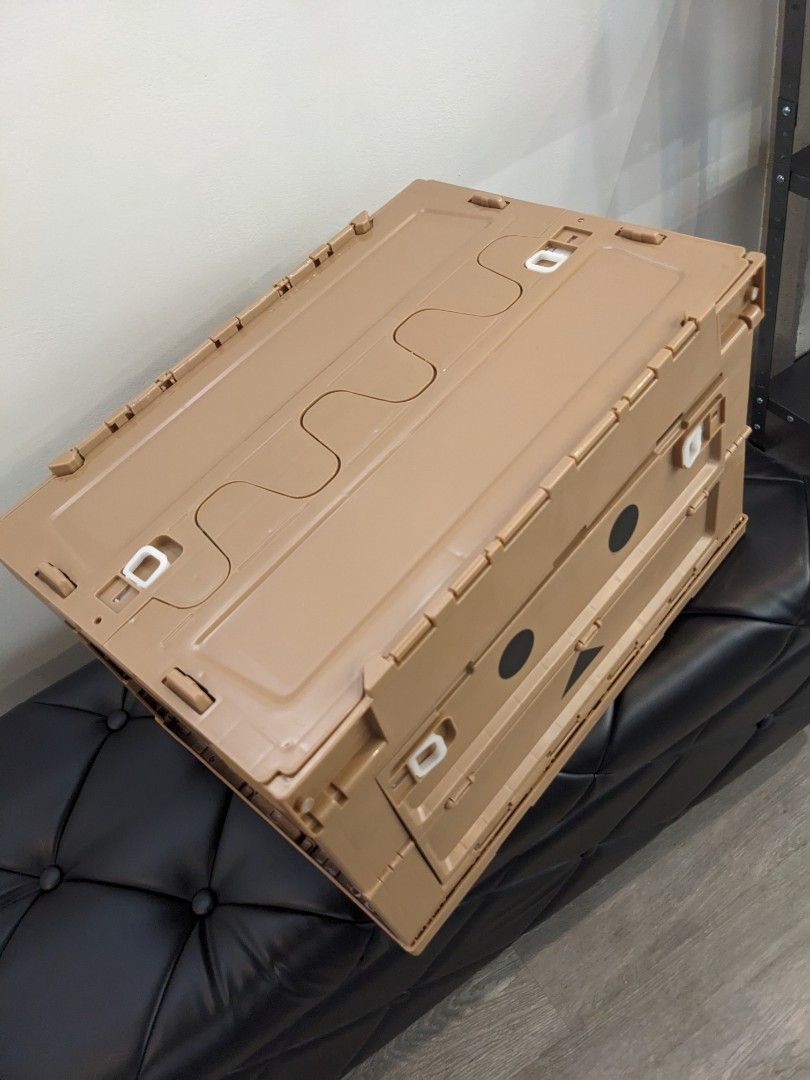 Danboard Brown Japan Jumbo Utility Crate (Category: Storage Boxes & Baskets) located in Quezon City. Submitted by timecheckph (Listing ID 1256609457, Image 2). Description: FOR SALE: Danboard Brown Japan Jumbo Utility Crate Price: 4,750 pesos each Brand New / unused Imported from Japan Brown colorway variant Dimensions: 21 inch length 12.5 inch height 14 inch width / depth Collapsible functionality. Very useful both as a storage solution and aest