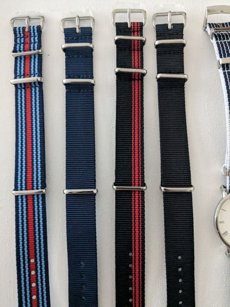 Daniel wellington blue white cheap red strap