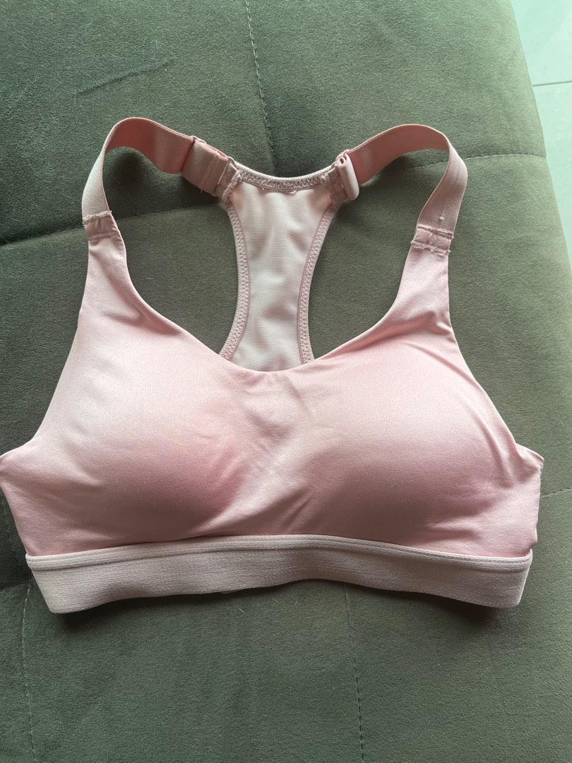 Decathalon DOMYOS high support zip up sports bra pink, Women's Fashion,  Activewear on Carousell