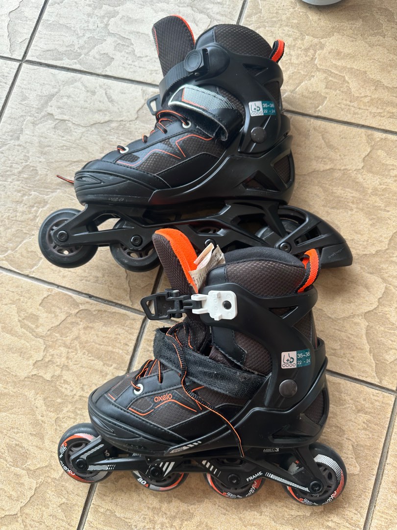 Decathlon Inline Roller Skates Kids (Good Grip, 4 Adjustable Sizes