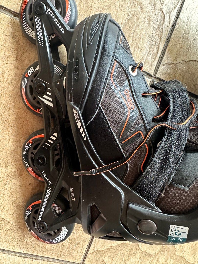 Decathlon Inline Roller Skates Kids (Good Grip, 4 Adjustable Sizes