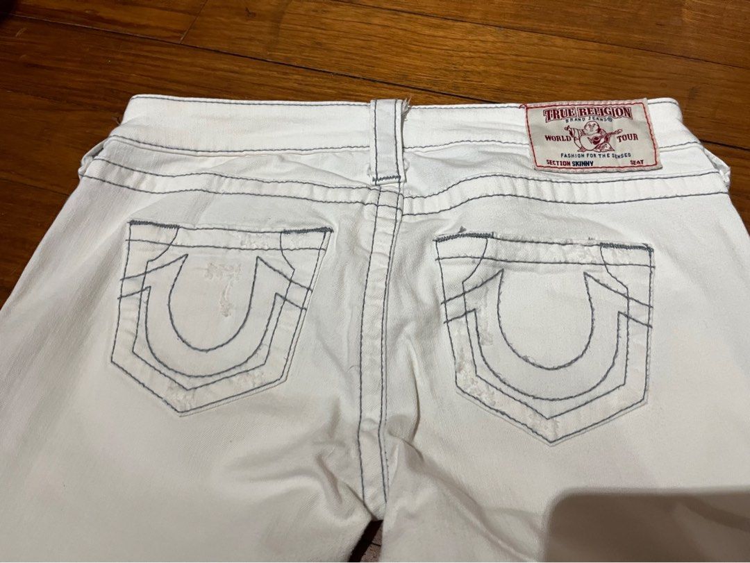 White true religion shorts womens on sale