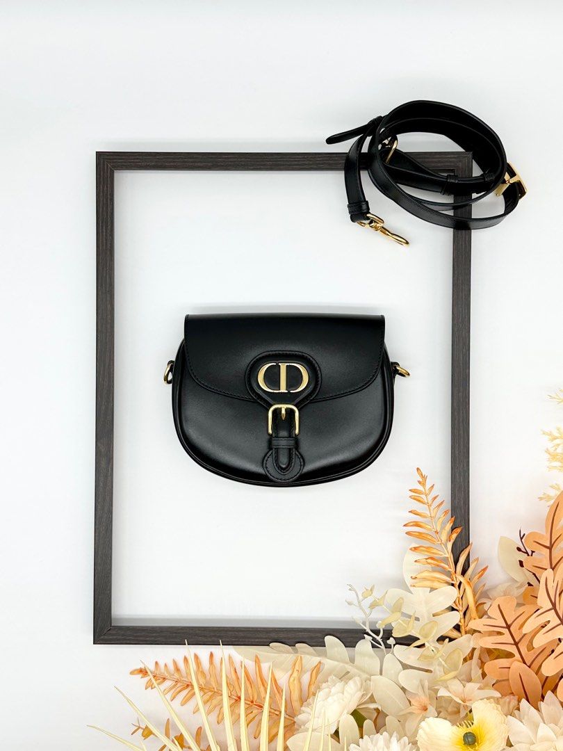 Medium Dior Bobby Bag Black Box Calfskin