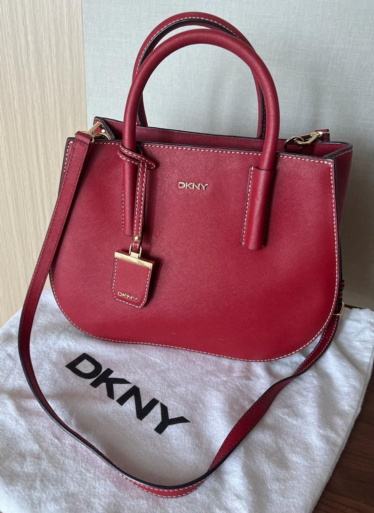 dkny red and black bag