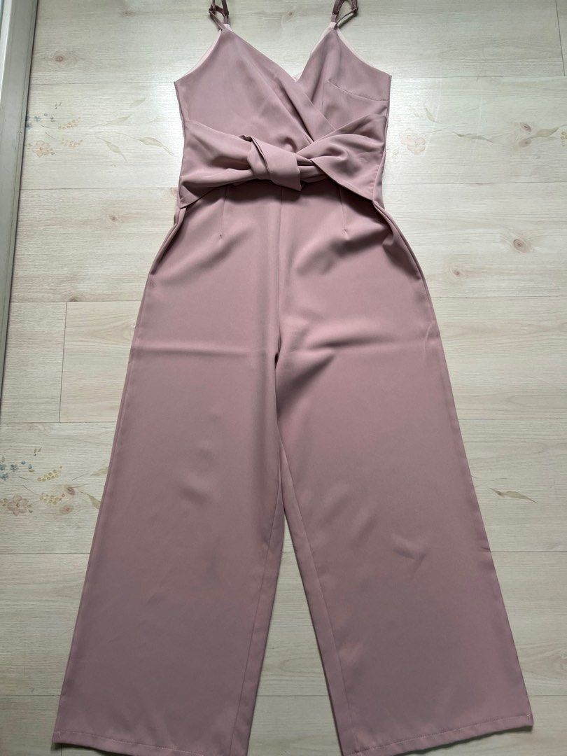 Dusty Pink Jumpsuit, Women's Fashion, Dresses Sets, Jumpsuits on