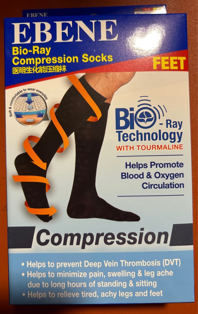Ebene compression socks, Health & Nutrition, Braces, Support ...