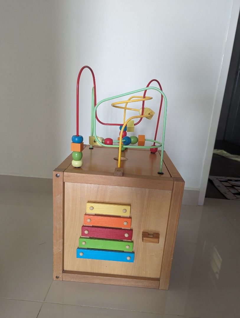 Elc wooden giant cheap wooden activity cube