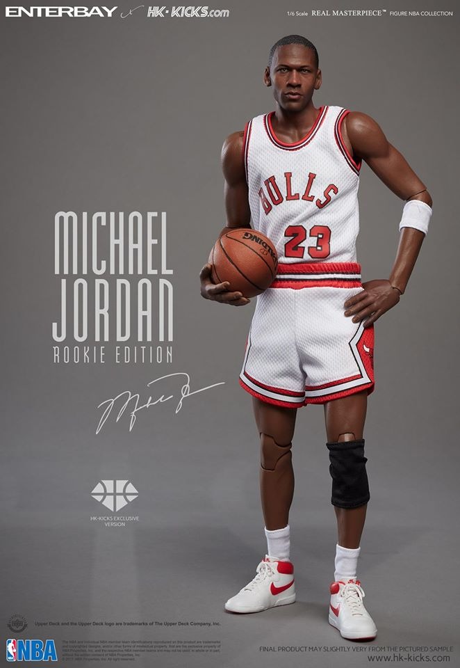 Enterbay x HK-KICKS Michael Jordan Rookie Edition Home Jesery 12
