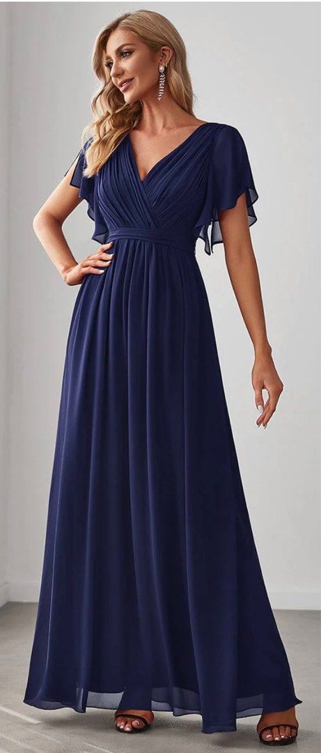 Ever Pretty High Low Chiffon Formal Cocktail Dress Sz 4 Burgundy Sleeveless  | eBay