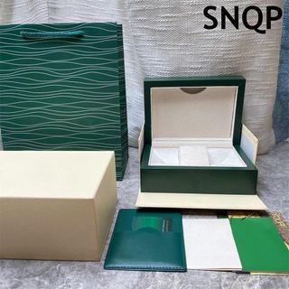 Factory Wholesale Luxury Designer Mans Watch Green Boxes Can Customized Book Card Tags DATE Watches Gift Woody Case Water
