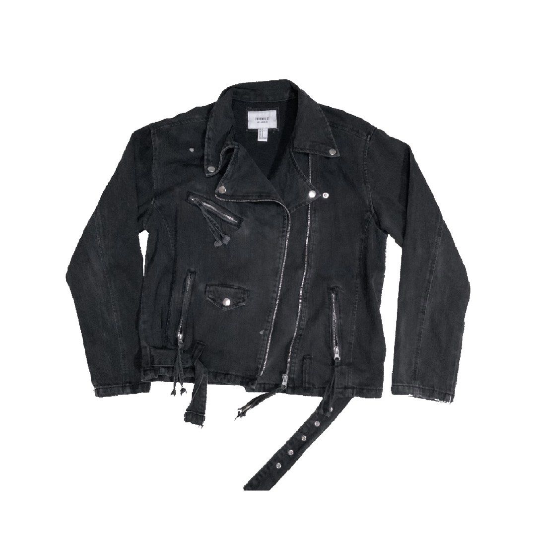 Forever 21 Motorcycle Jacket Women, Fesyen Wanita, Pakaian Wanita