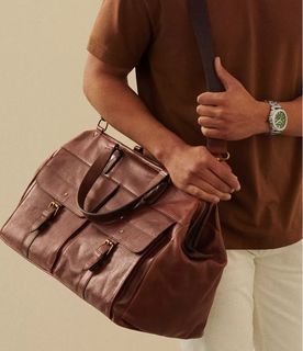 Affordable leather duffle new arrivals bags