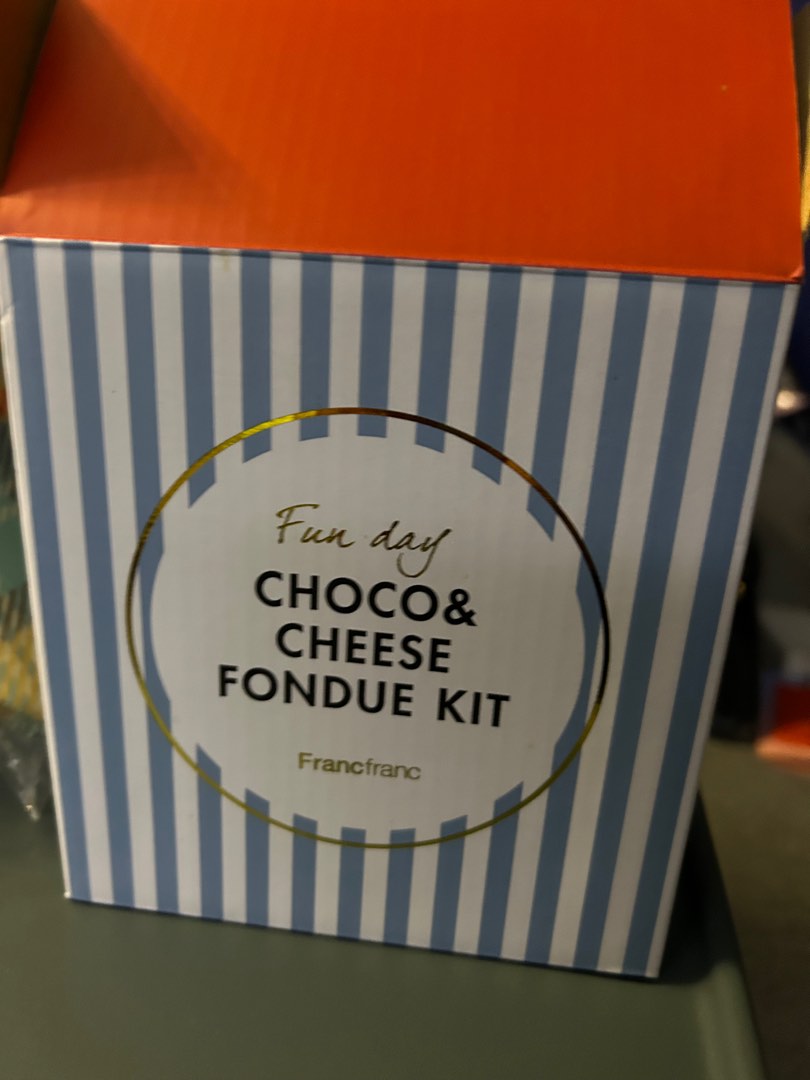 Franc franc choco & cheese fondue kit 迷你朱古力/芝士火鍋, 傢俬