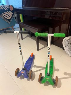 FREE TO GOOD HOME: 2 x super well used kids scooters