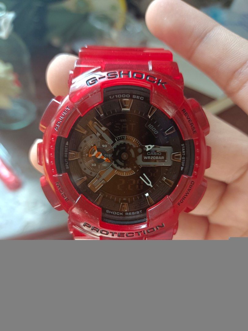 G shock clearance transparent red