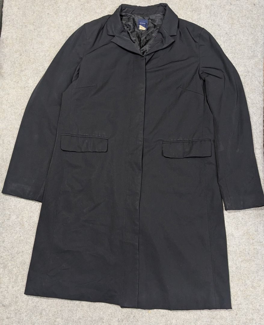 GAP Trench Long Coat Black Lightweight Size Large Men s Fashion Coats Jackets and Outerwear on Carousell