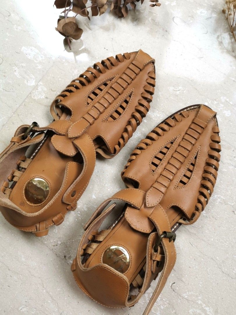 Genuine leather flats Women s Fashion Footwear Flats on Carousell