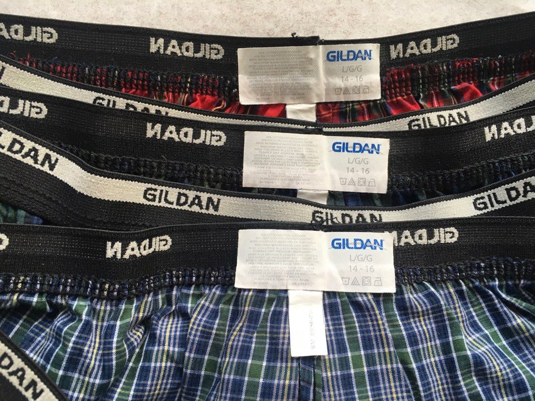 Gildan boxer shorts lot of 3 - boys large or mens extra small
