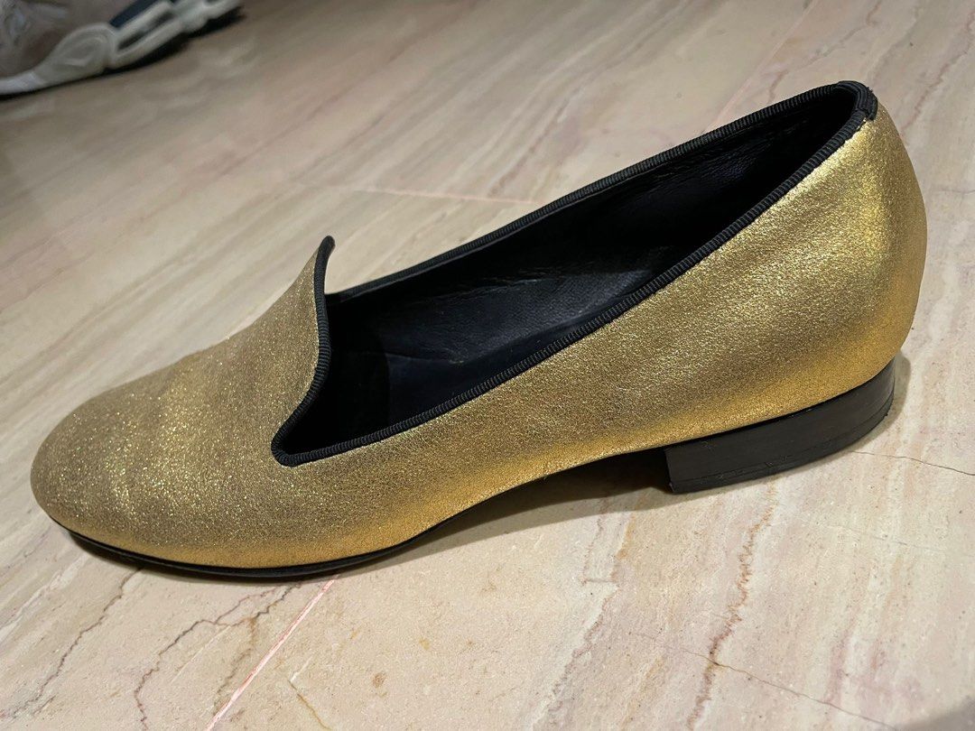 Gold Saint Lauren loafers Women s Fashion Footwear Loafers on