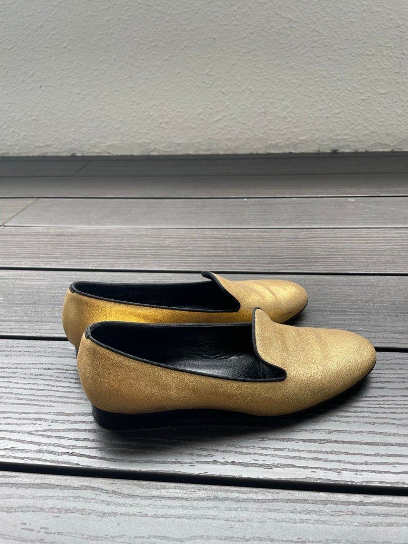 Gold Saint Lauren loafers Women s Fashion Footwear Loafers on