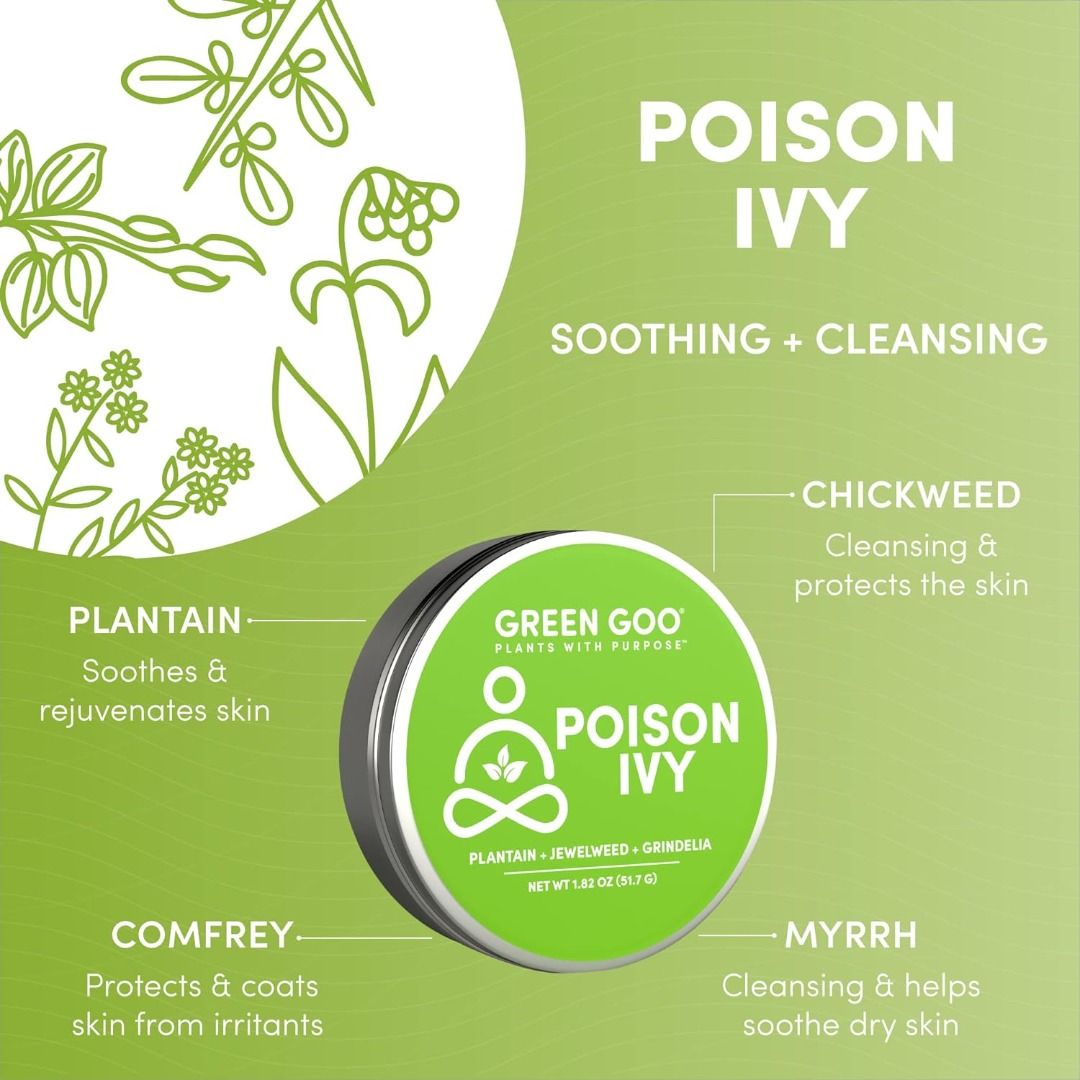 Green Goo Poison Ivy Treatment & Relief salve, Natural Poison Ivy Cream
