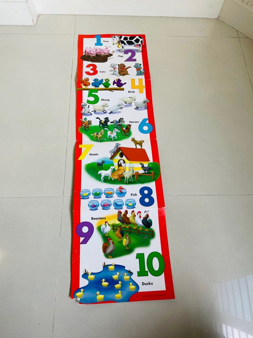 Growth Chart Numbers Animals Baby Toddler Kids Children, Babies & Kids