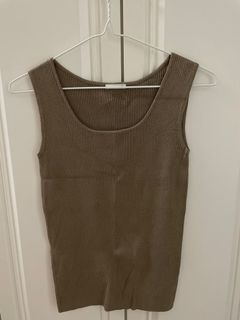 GU啡色針織背心64228235483394110