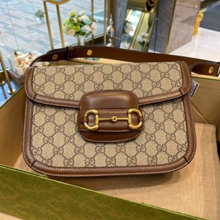 Gucci 1955 Horsebit Buckle Old Flower Bag Medium