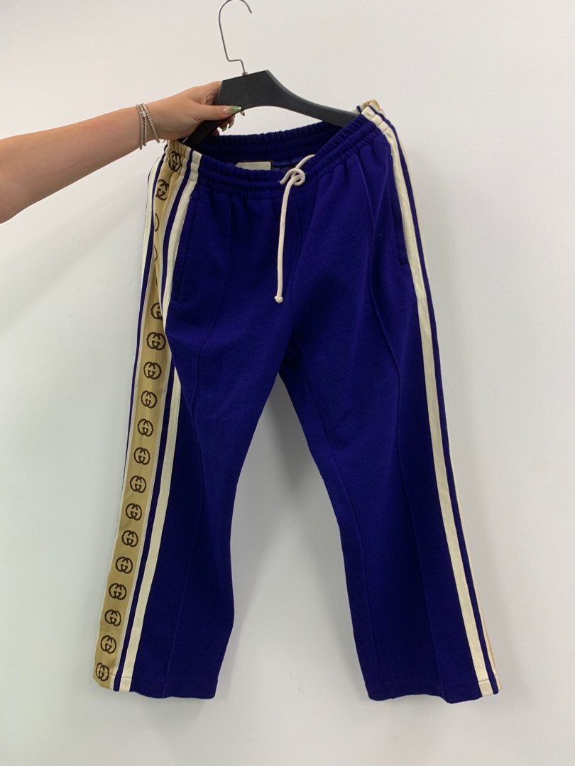 Blue gucci track pants sales